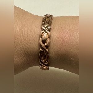 Basket Weave Copper Cuff Bracelet